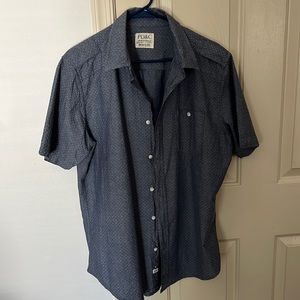 Large Grey/Blue Short Sleeved PD&C Button Up